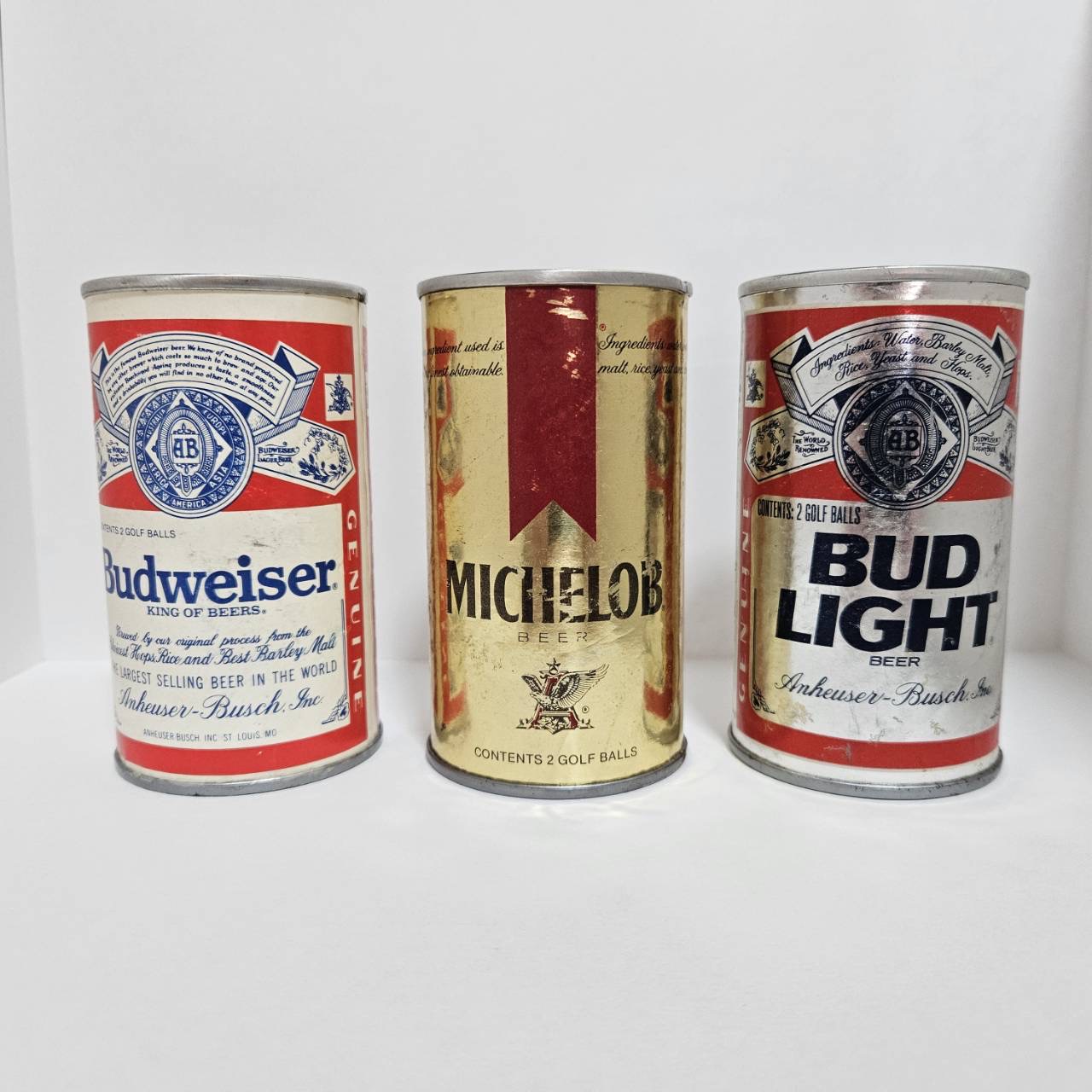 Vintage beer can gold ball holder